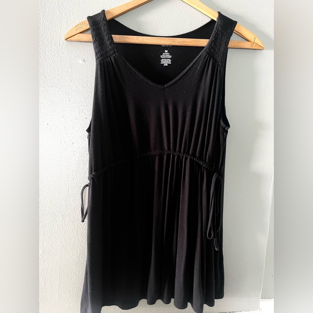 Sonoma Maternity Sleeveless Black Drawstring Top– Size Medium – Style 213778